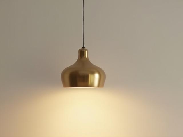 Modern brass pendant light fixture